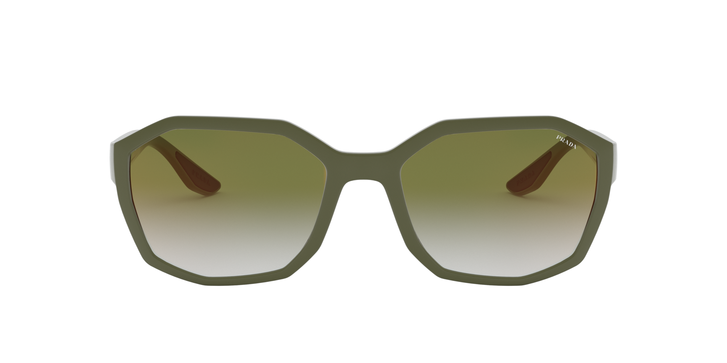 Prada Linea Rossa PS 02VS Green Rubber 578743 three-quarter view