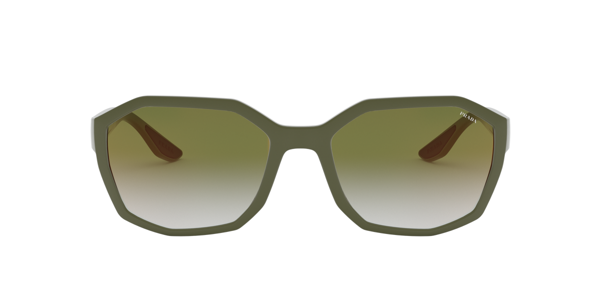 Prada Linea Rossa PS 02VS Green Rubber 578743 three-quarter view