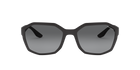 Prada Linea Rossa PS 02VS Black Rubber DG05W1 three-quarter view