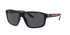 Prada Linea Rossa PS 02XS Black 1AB02G three-quarter view