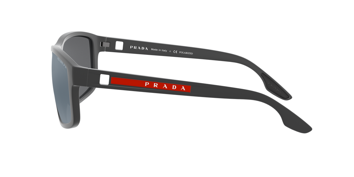 Prada Linea Rossa PS 02XS Grey Rubber UFK07H side view