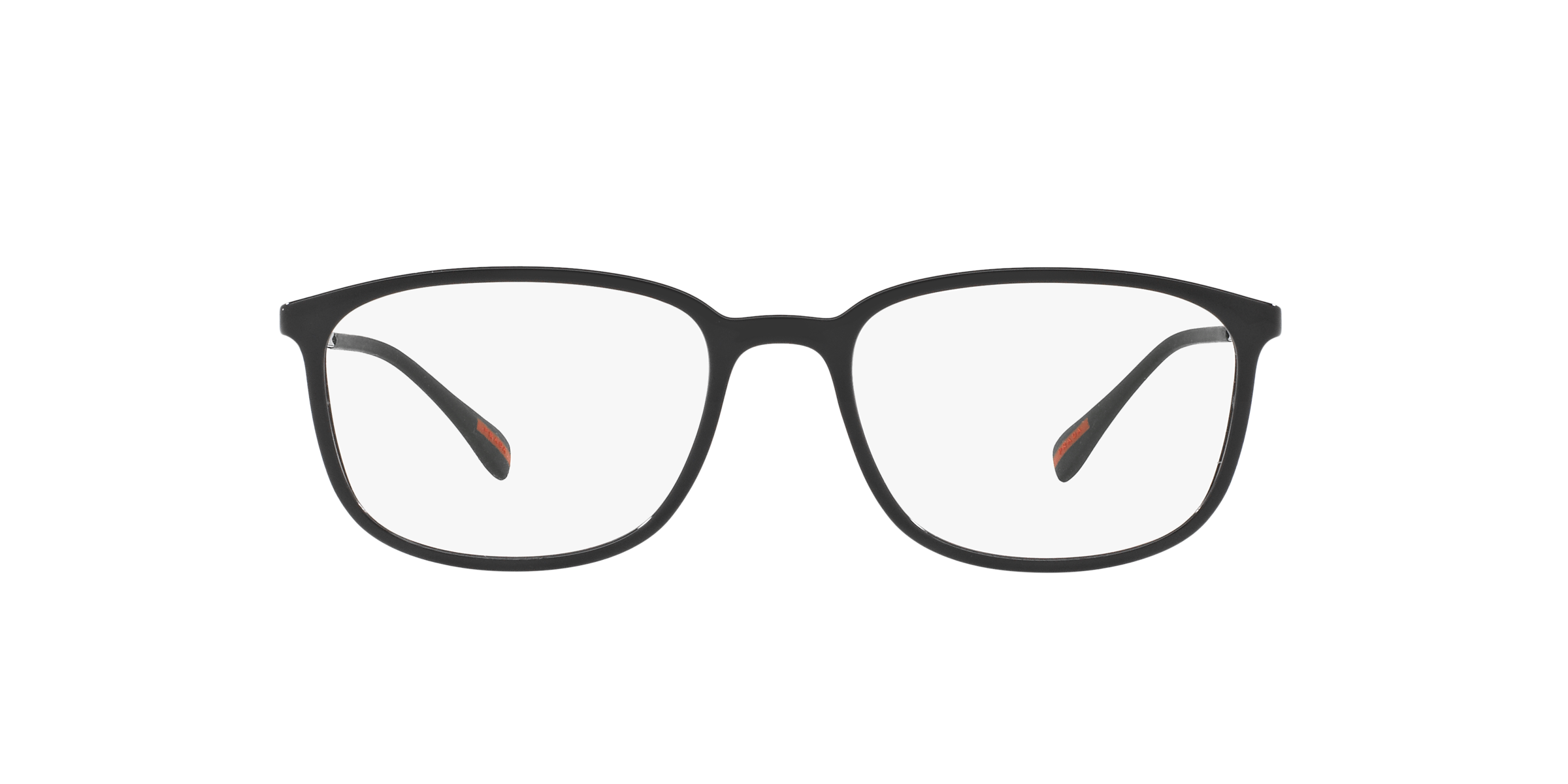 Prada Linea Rossa PS 03HV Black 1AB1O1 three-quarter view