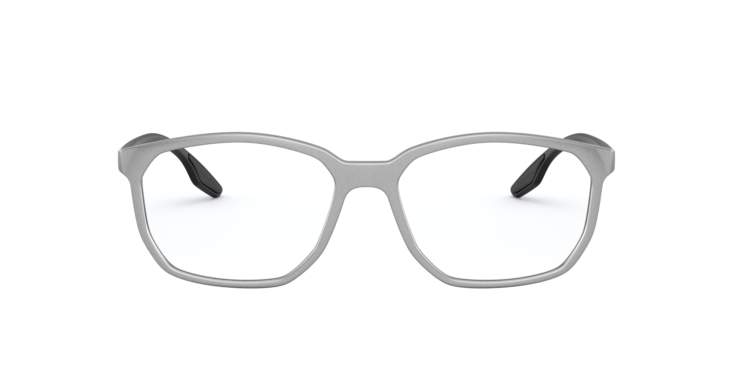 Prada Linea Rossa PS 03MV Matte Metallized Dark Grey 5731O1 three-quarter view