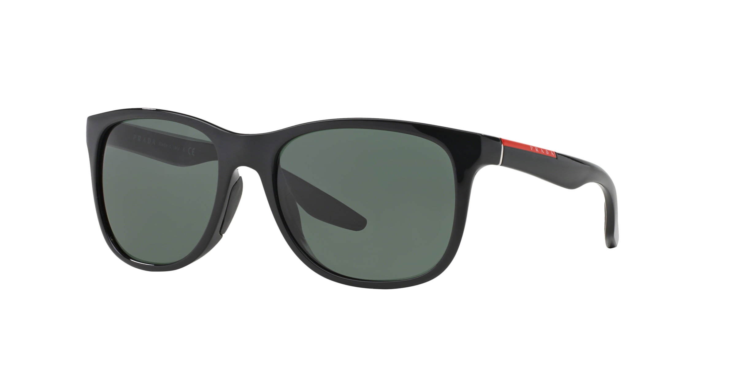 Prada Linea Rossa PS 03OS Black 1AB3O1 three-quarter view