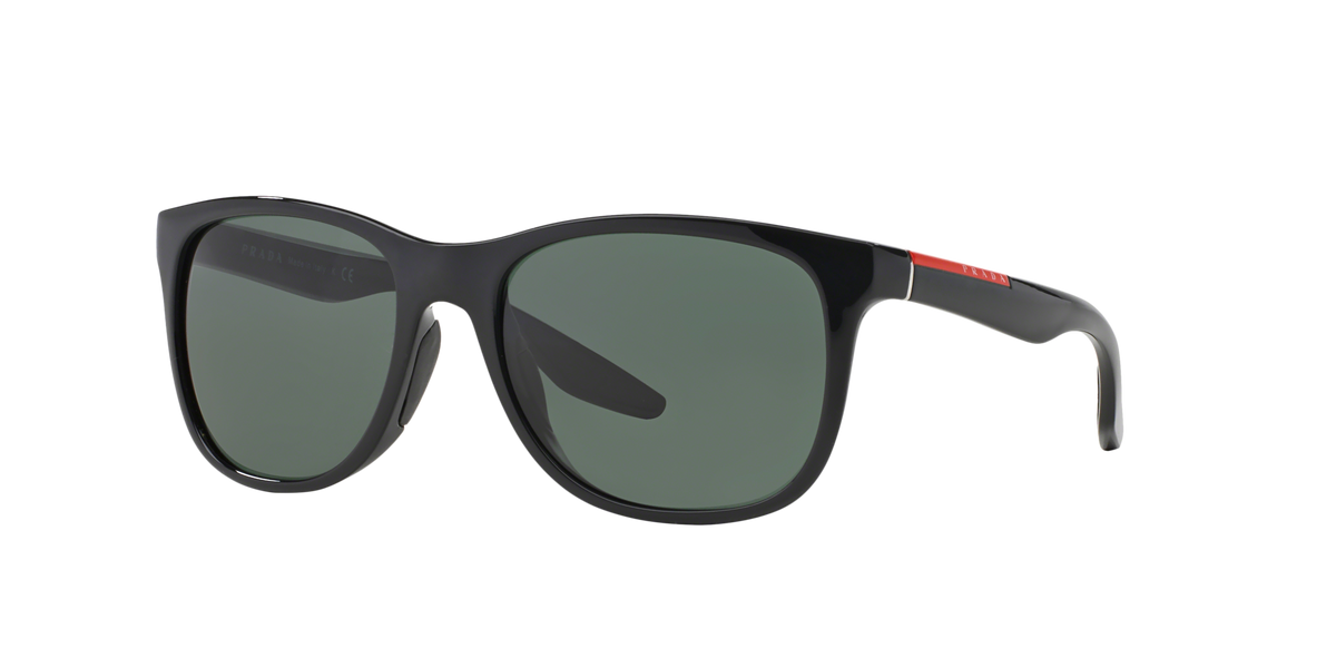 Prada Linea Rossa PS 03OS Black 1AB3O1 three-quarter view