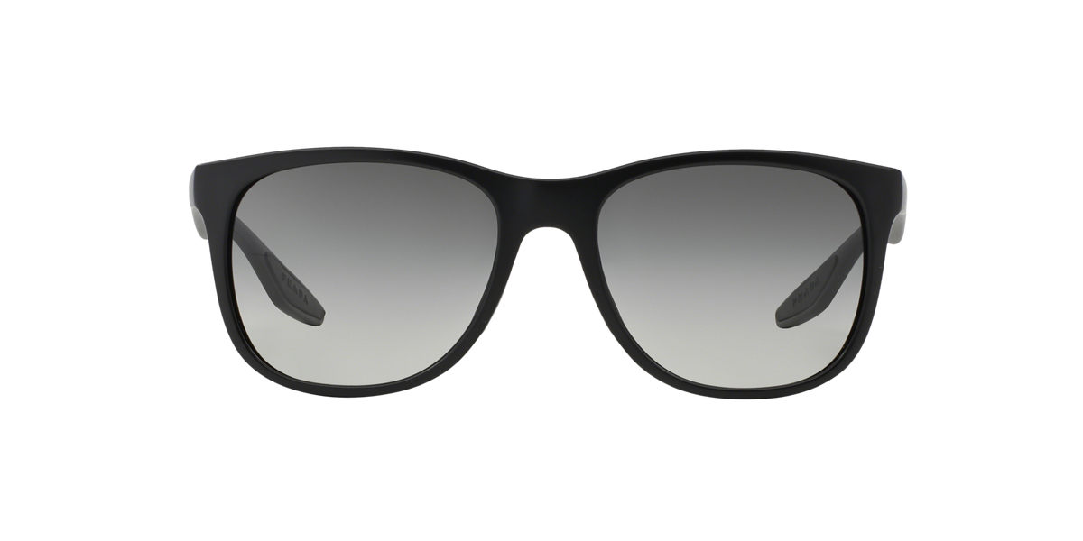 Prada Linea Rossa PS 03OS Black Demi Shiny 1BO3M1 front view