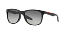 Prada Linea Rossa PS 03OS Black Demi Shiny 1BO3M1 three-quarter view