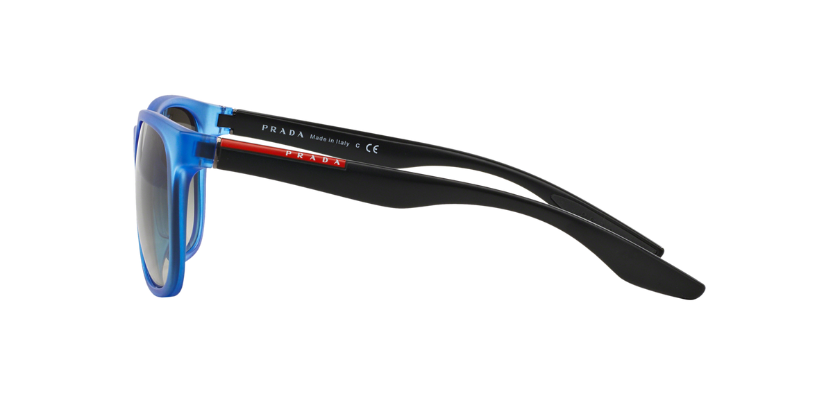 Prada Linea Rossa PS 03OS Matte Blue TWY0A7 side view