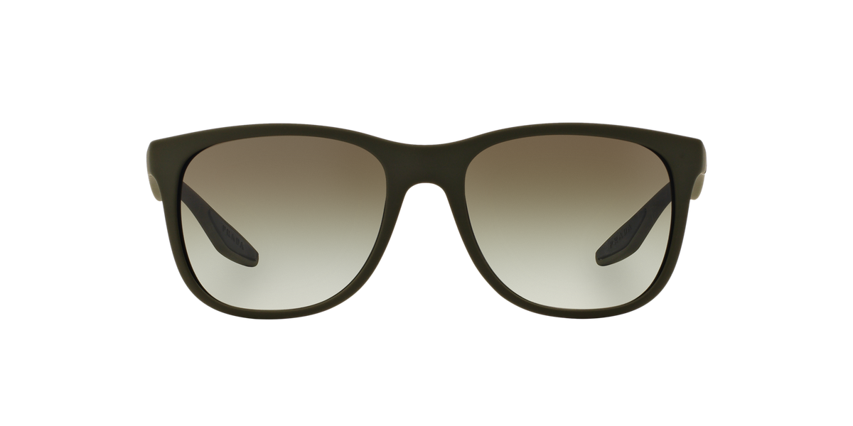 Prada Linea Rossa PS 03OS Green Rubber UBW4M1 front view