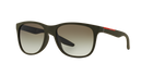 Prada Linea Rossa PS 03OS Green Rubber UBW4M1 three-quarter view