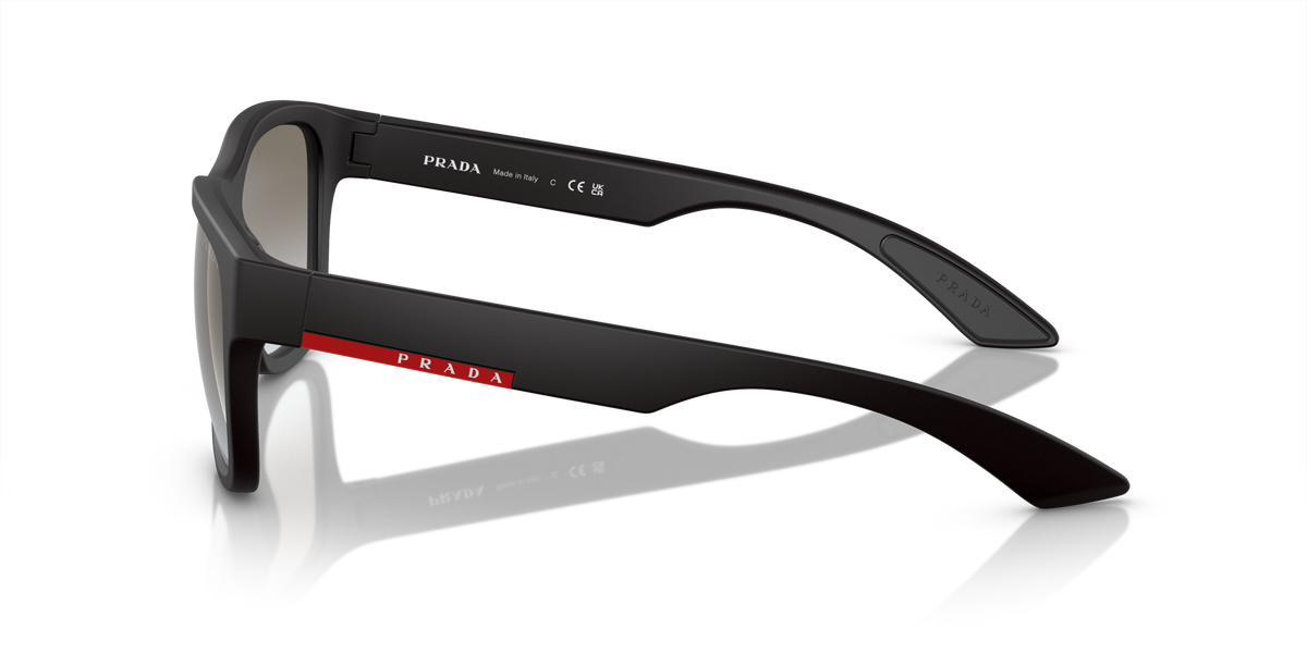 Prada Linea Rossa PS 03QS Black Rubber DG00A7 side view