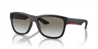 Prada Linea Rossa PS 03QS Black Rubber DG00A7 three-quarter view