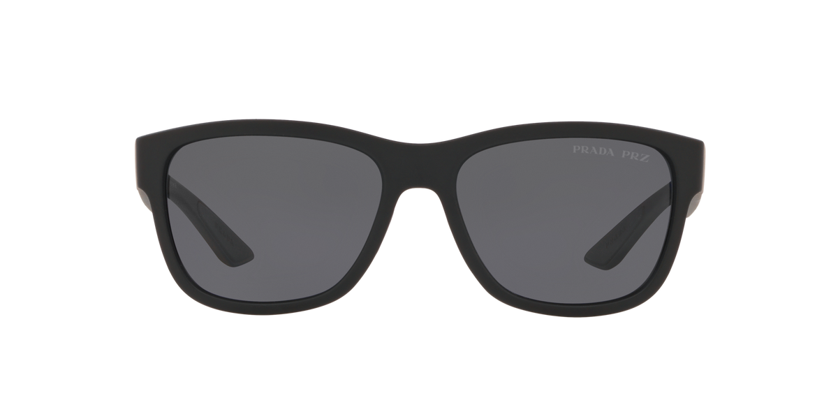 Prada Linea Rossa PS 03QS Black Rubber DG05Z1 front view