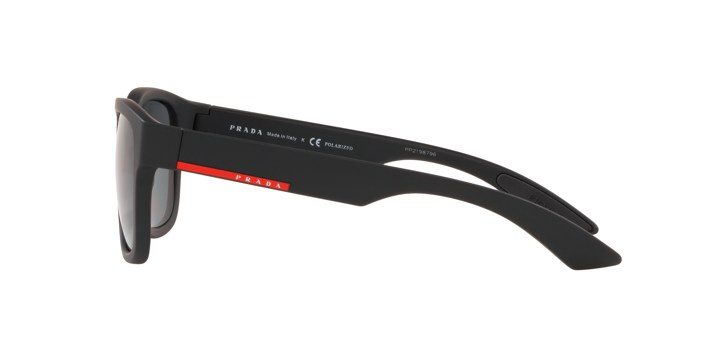 Prada Linea Rossa PS 03QS Black Rubber DG05Z1 side view