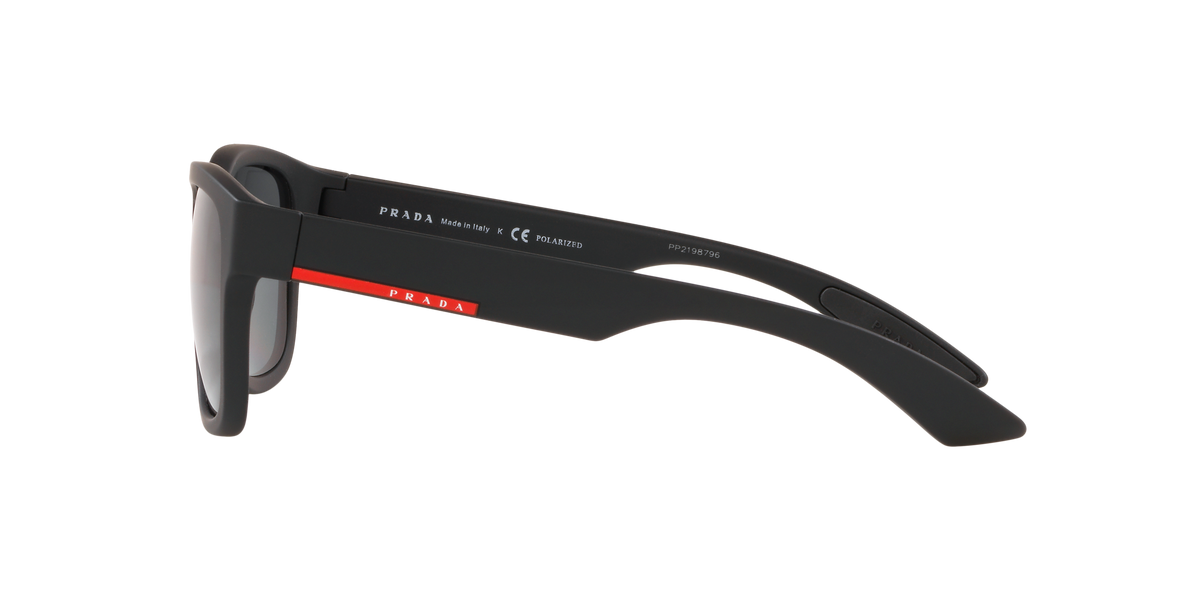 Prada Linea Rossa PS 03QS Black Rubber DG05Z1 side view