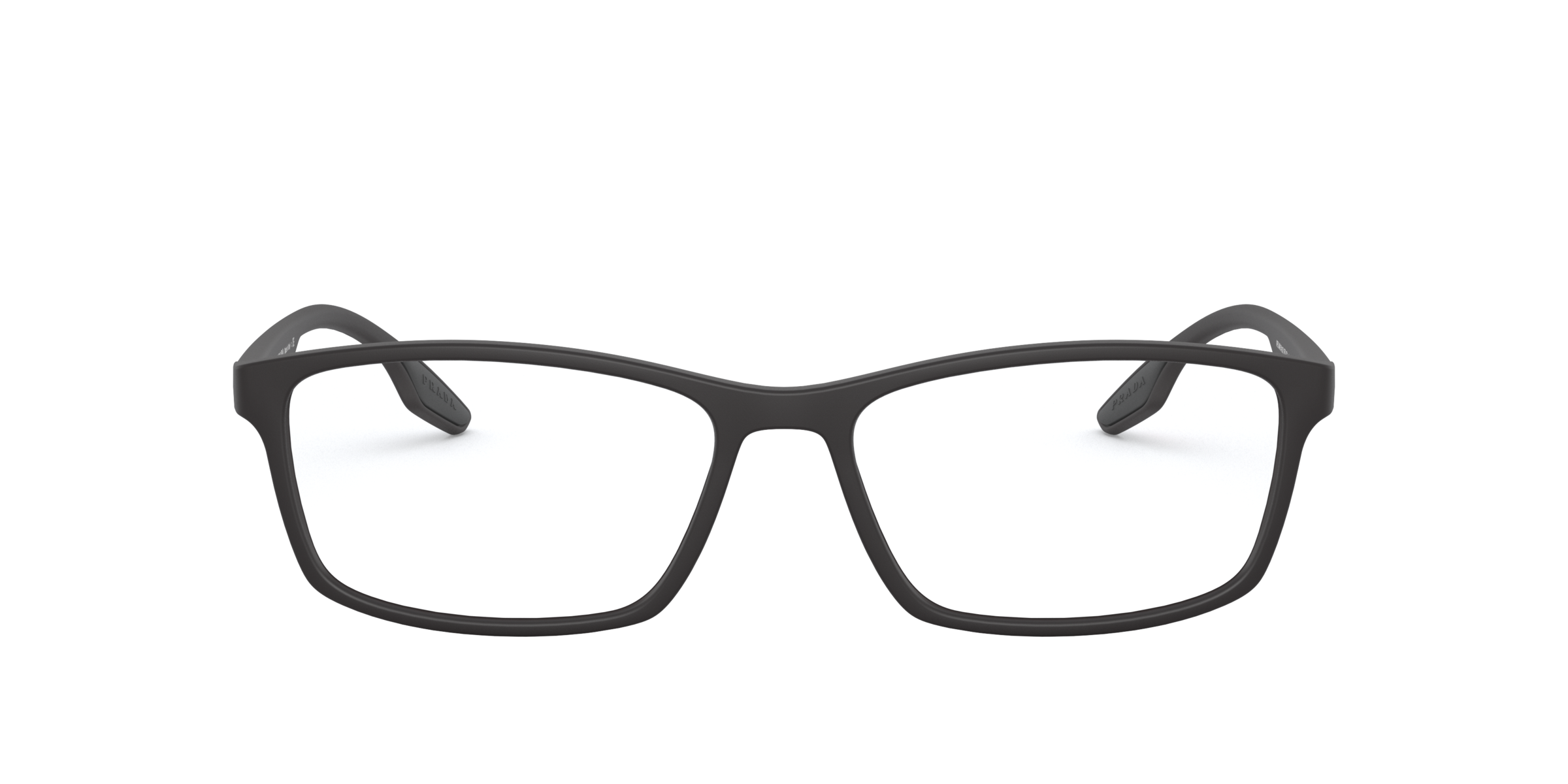 Prada Linea Rossa PS 04MV Matte Black 1BO1O1 three-quarter view
