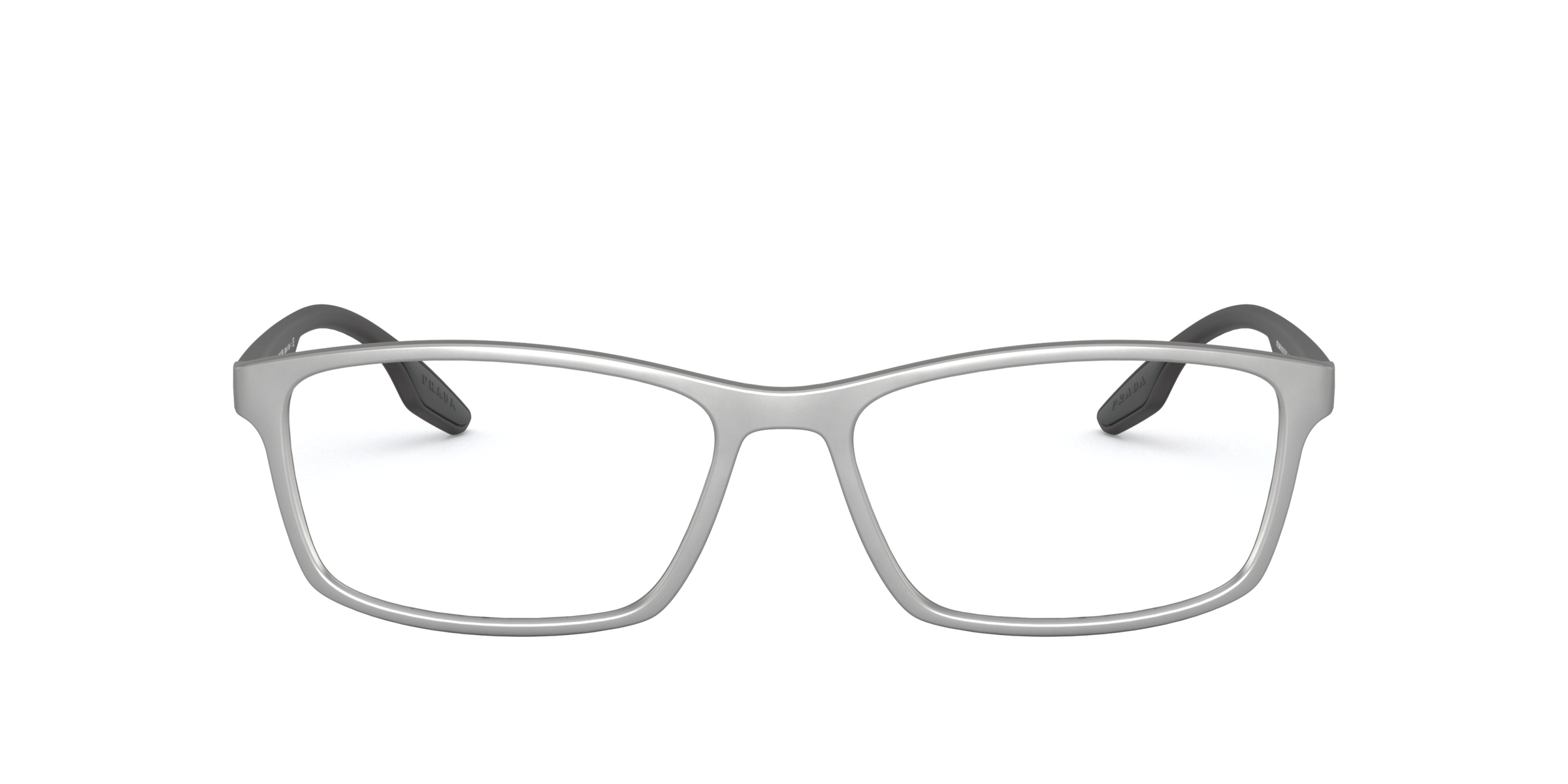 Prada Linea Rossa PS 04MV Matte Metallized Dark Grey 5731O1 three-quarter view