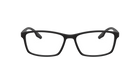 Prada Linea Rossa PS 04MV Black Rubber DG01O1 three-quarter view