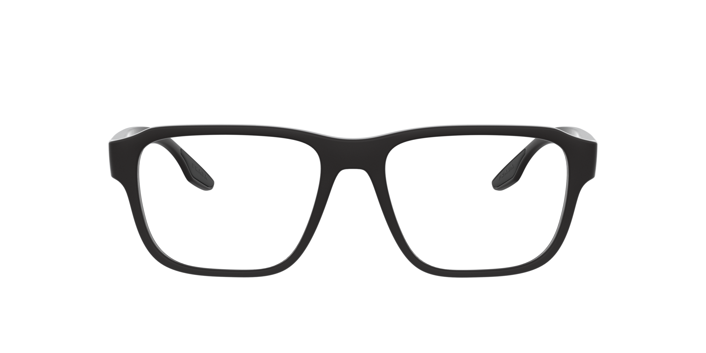 Prada Linea Rossa PS 04NV Rubber Black DG01O1 three-quarter view