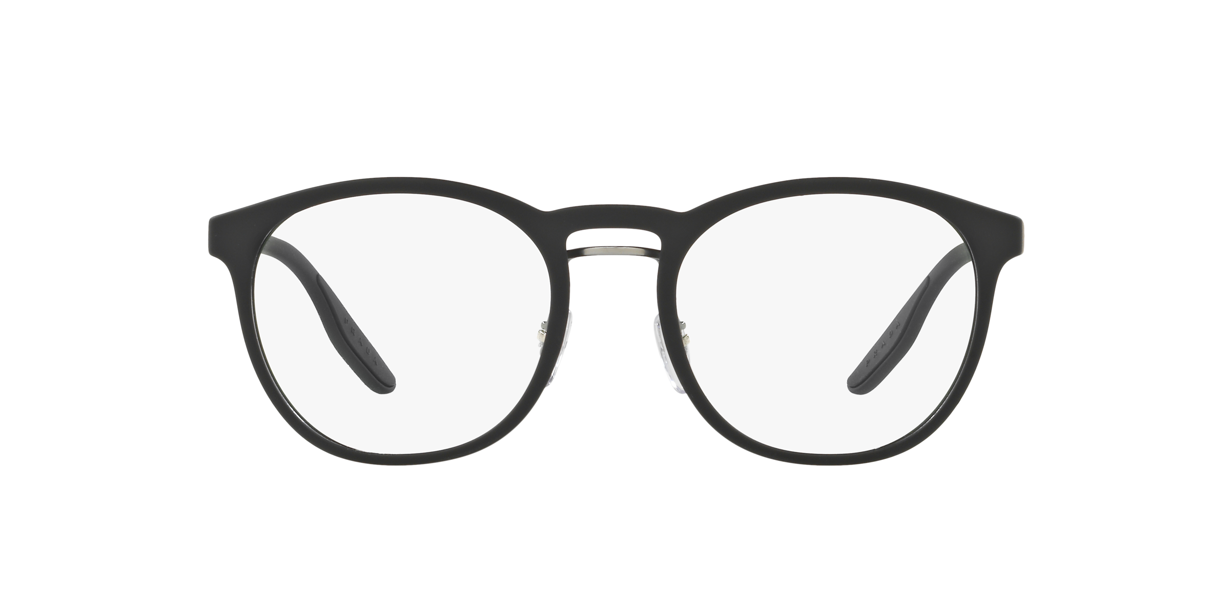 Prada Linea Rossa PS 05HV Black Rubber DG01O1 three-quarter view