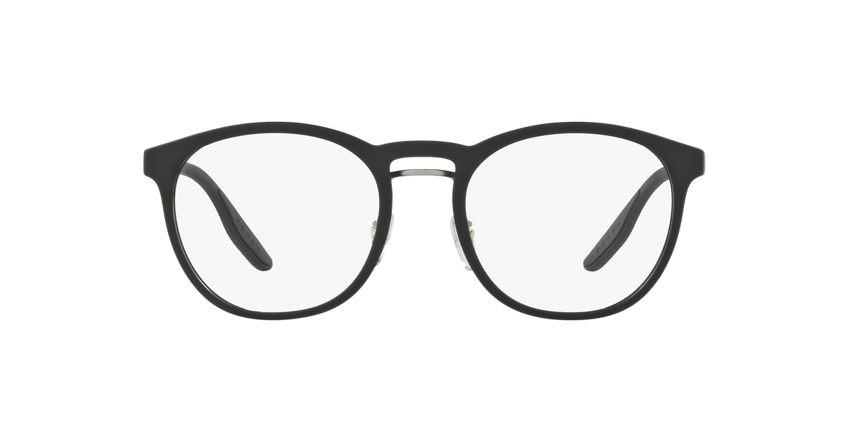 Prada Linea Rossa PS 05HV Black Rubber DG01O1 three-quarter view