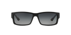 Prada Linea Rossa PS 05OS Black Demi Shiny 1BO5W1 three-quarter view