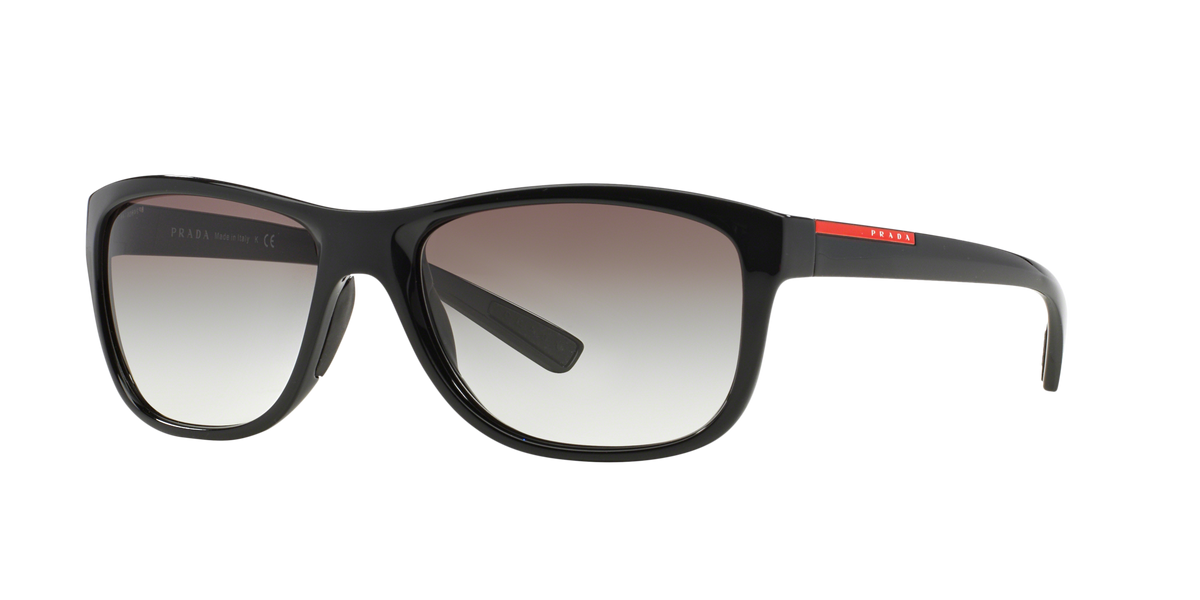 Prada Linea Rossa PS 05PS Black 1AB0A7 three-quarter view