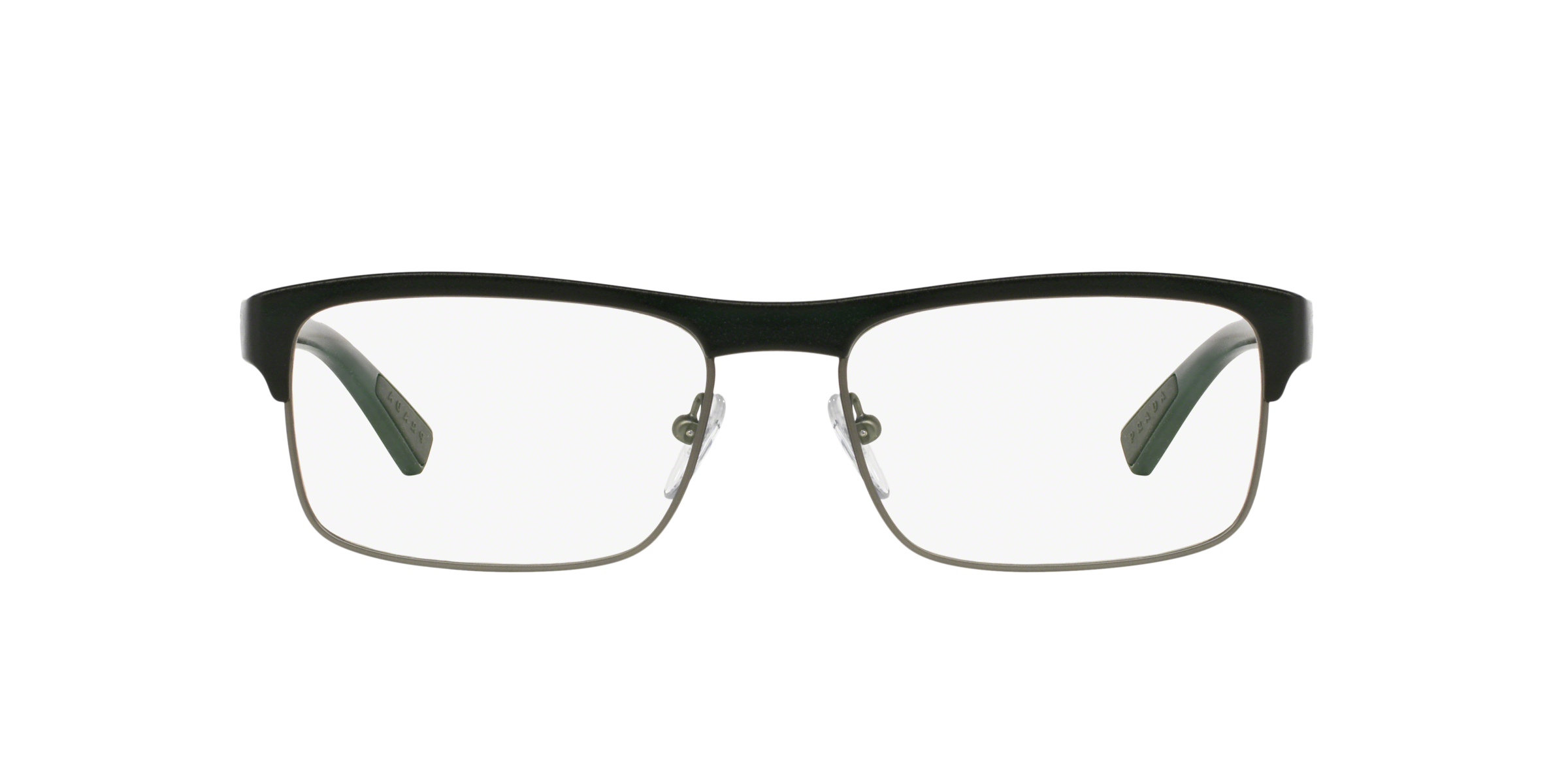 Prada Linea Rossa PS 06FV Green Rubber UAQ1O1 three-quarter view