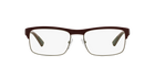 Prada Linea Rossa PS 06FV Bordeaux Rubber UAY1O1 three-quarter view