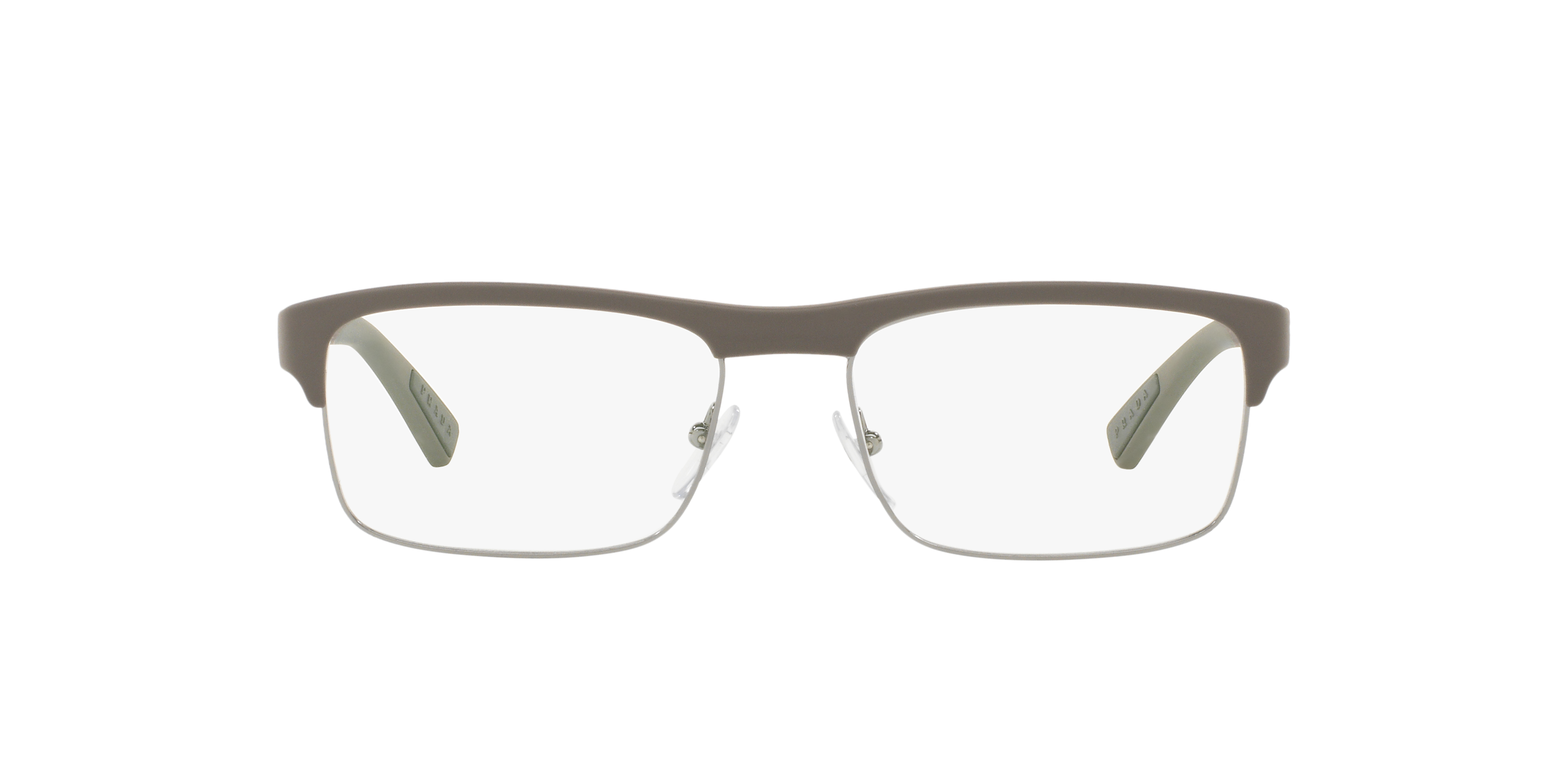 Prada Linea Rossa PS 06FV Brown Rubber UR41O1 three-quarter view