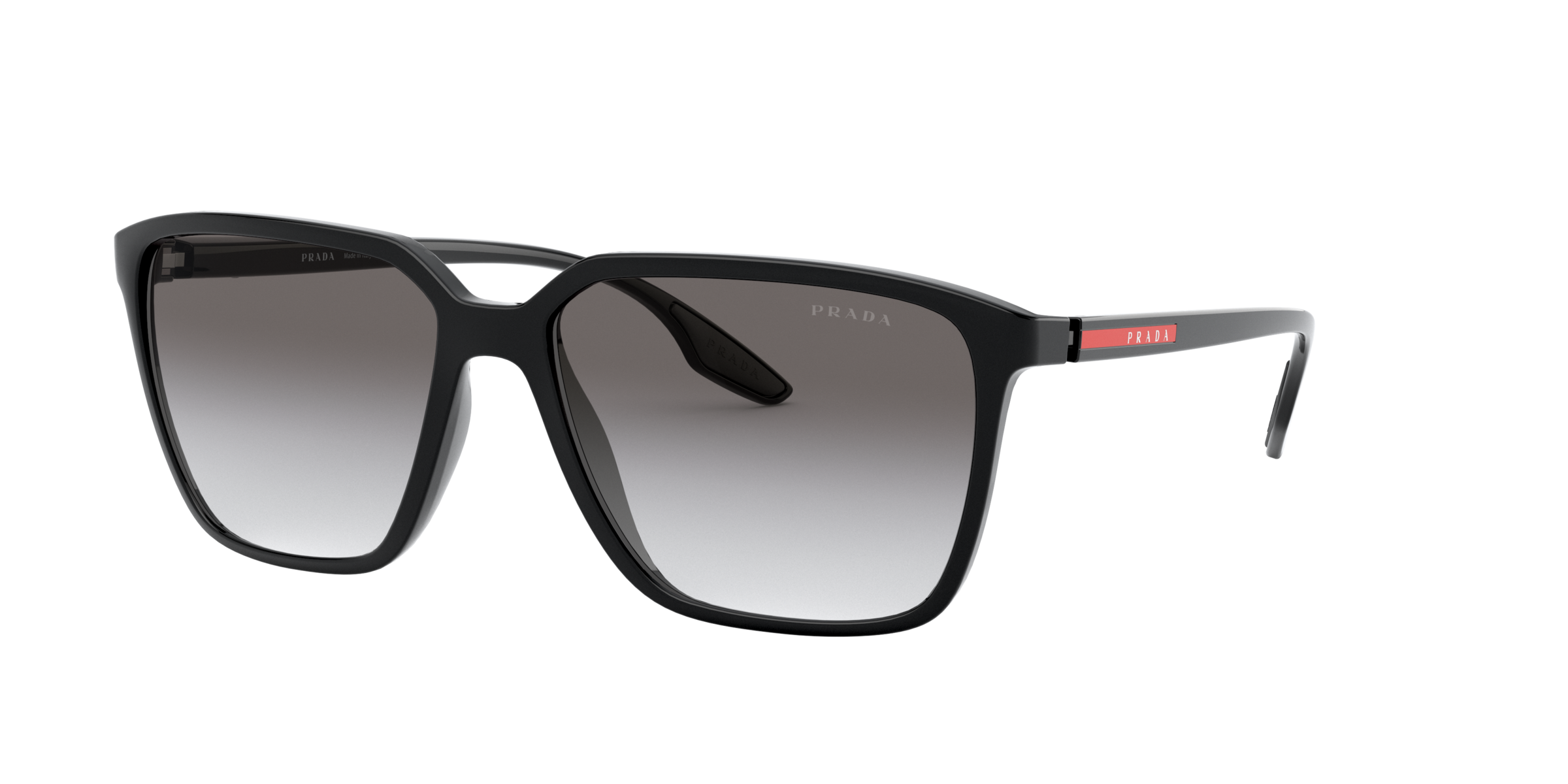 Prada Linea Rossa PS 06VS Black 1AB3M1 three-quarter view