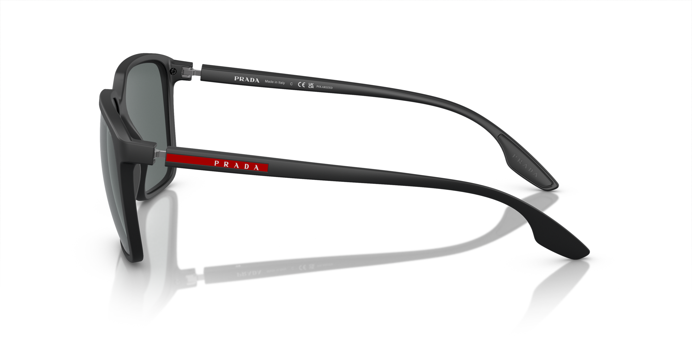 Prada Linea Rossa PS 06VS Black Demi-Shiny 1BO5Z1 side view