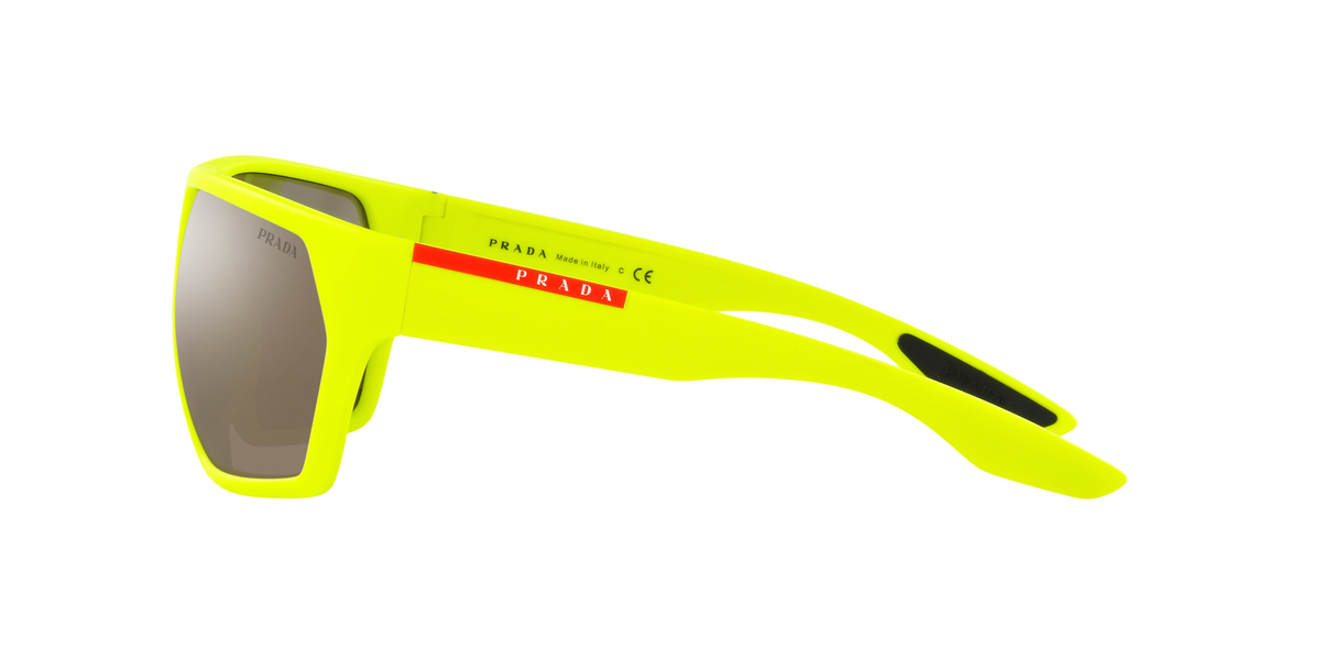 Prada Linea Rossa PS 08US Fluo Yellow Rubber 4461C0 side view
