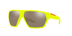 Prada Linea Rossa PS 08US Fluo Yellow Rubber 4461C0 three-quarter view