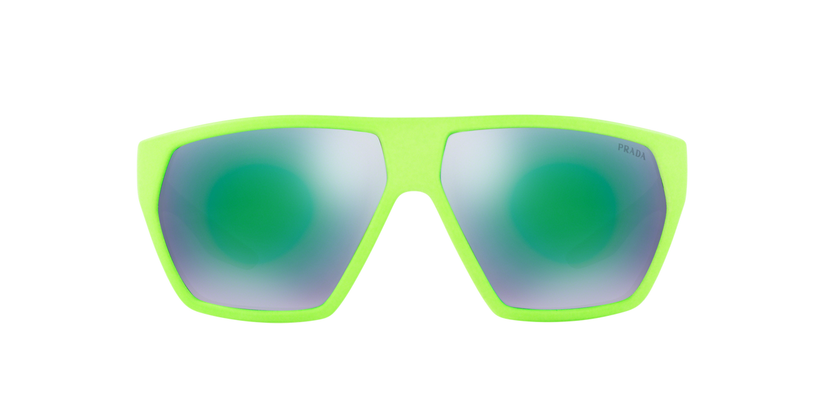 Prada Linea Rossa PS 08US Fluo Green Rubber 4471M2 front view