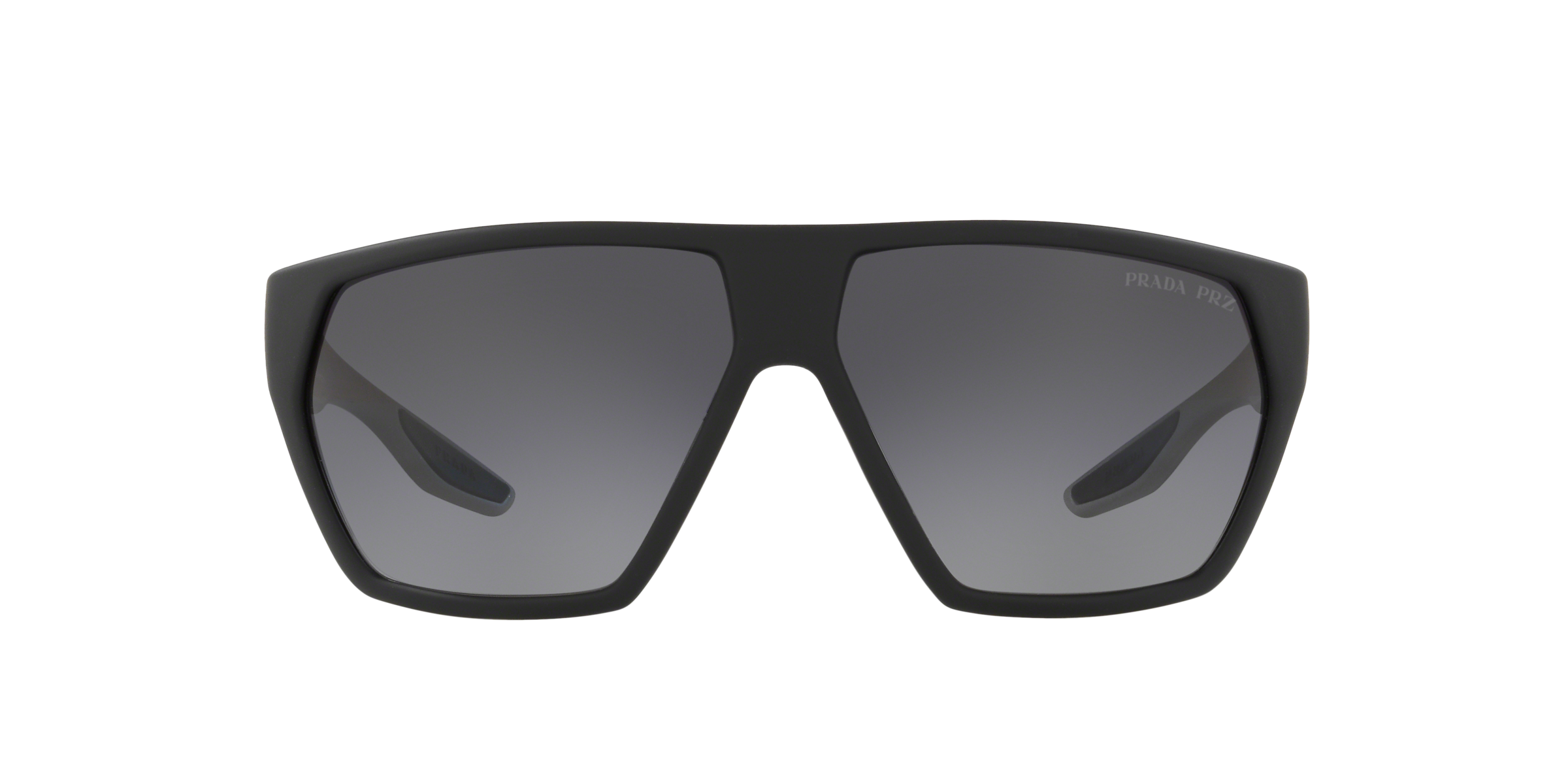 Prada Linea Rossa PS 08US Black Rubber 4535W1 front view