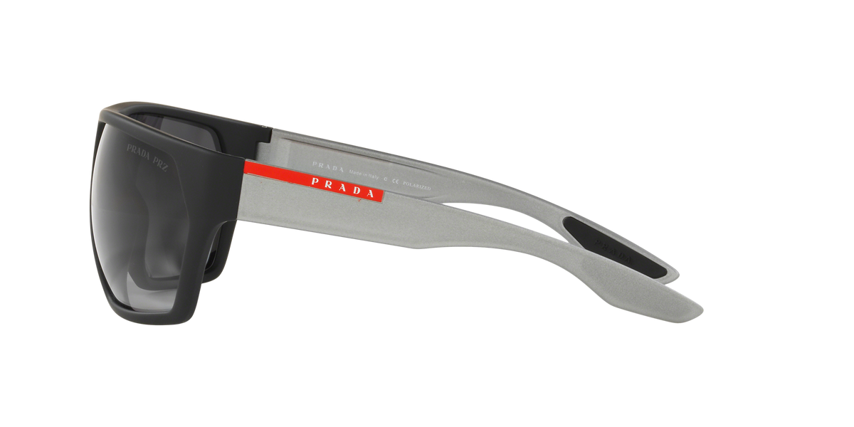 Prada Linea Rossa PS 08US Black Rubber 4535W1 side view