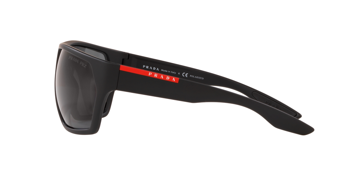 Prada Linea Rossa PS 08US Rubber Black DG05Z1 side view