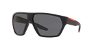 Prada Linea Rossa PS 08US Rubber Black DG05Z1 three-quarter view
