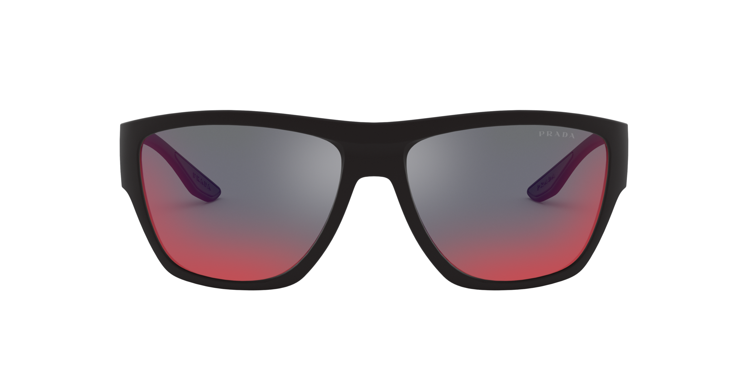 Prada Linea Rossa PS 08VS Rubber Black DG008F three-quarter view