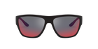 Prada Linea Rossa PS 08VS Rubber Black DG008F three-quarter view