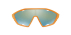 Prada Linea Rossa PS 10US Fluo Orange Rubber 4484J2 three-quarter view