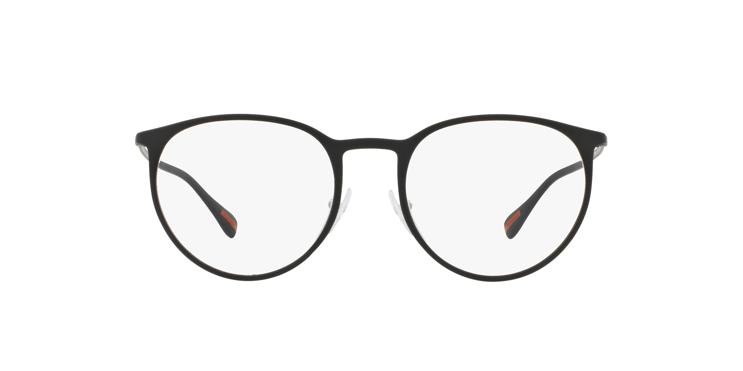 Prada Linea Rossa PS 50HV Top Black Rubber/Gunmetal DG01O1 three-quarter view