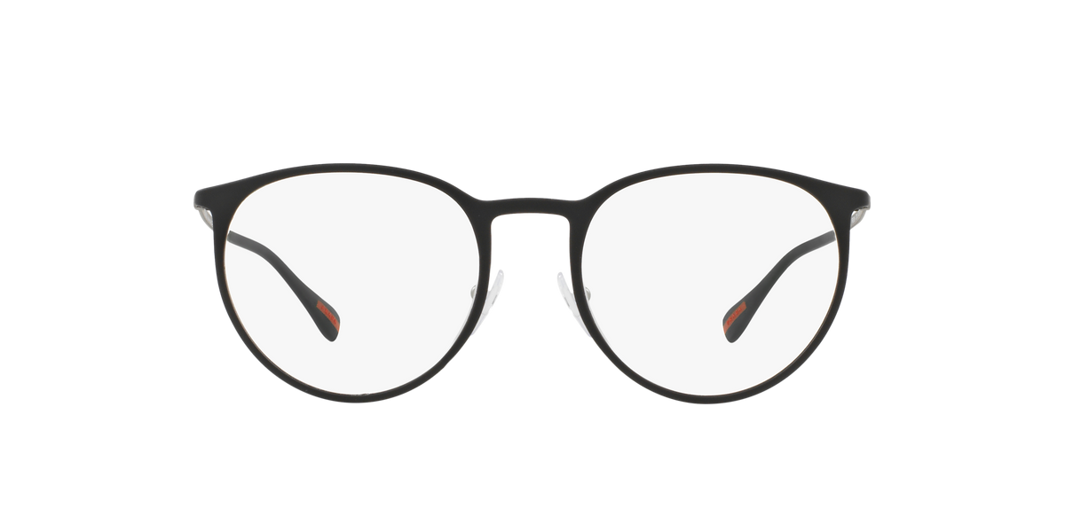 Prada Linea Rossa PS 50HV Top Black Rubber/Gunmetal DG01O1 three-quarter view