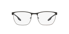 Prada Linea Rossa PS 50LV Black Rubber 4891O1 three-quarter view