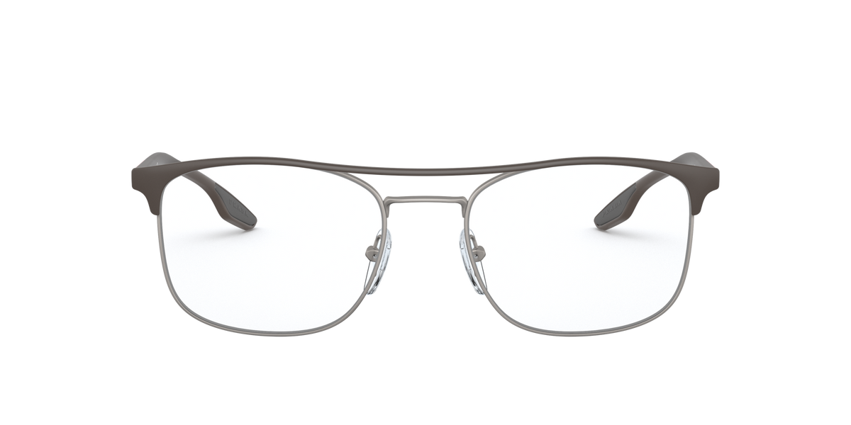 Prada Linea Rossa PS 50NV Brown/Gunmetal 01L1O1 three-quarter view
