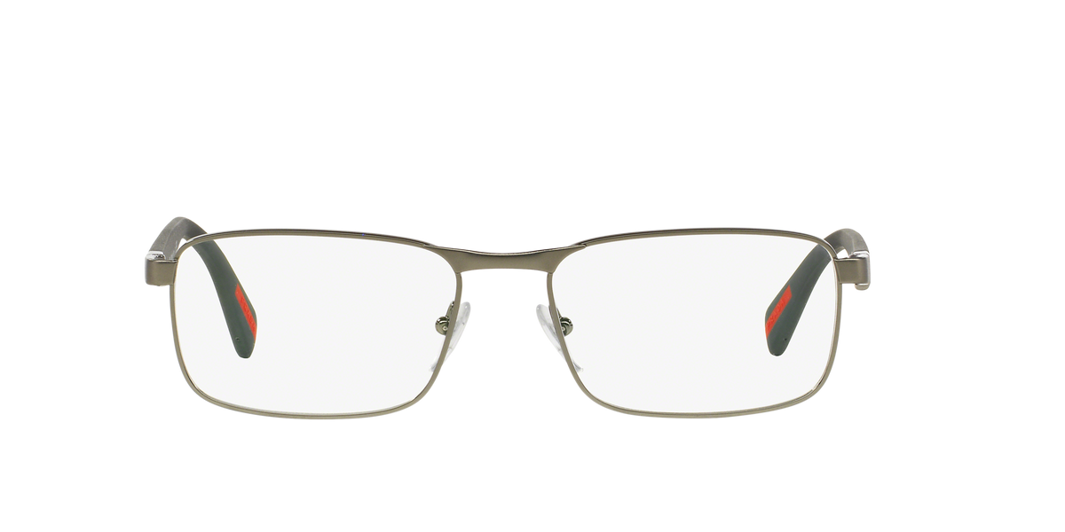 Prada Linea Rossa PS 51GV Gunmetal Shiny/Rubber 5AV1O1 three-quarter view