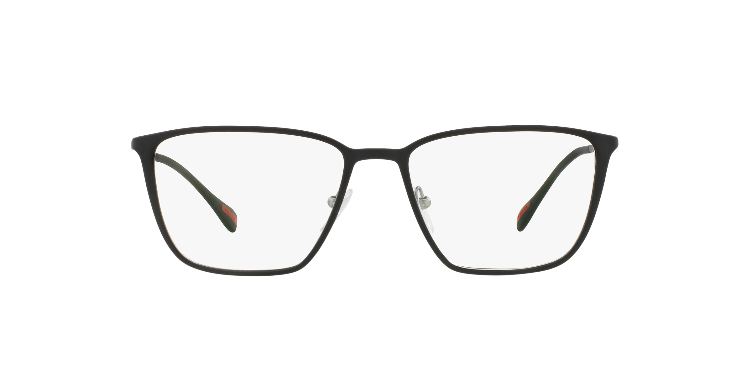 Prada Linea Rossa PS 51HV Top Black Rubber/Gunmetal DG01O1 three-quarter view