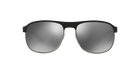 Prada Linea Rossa PS 51QS Black/Gunmetal Rubber DG07W1 three-quarter view