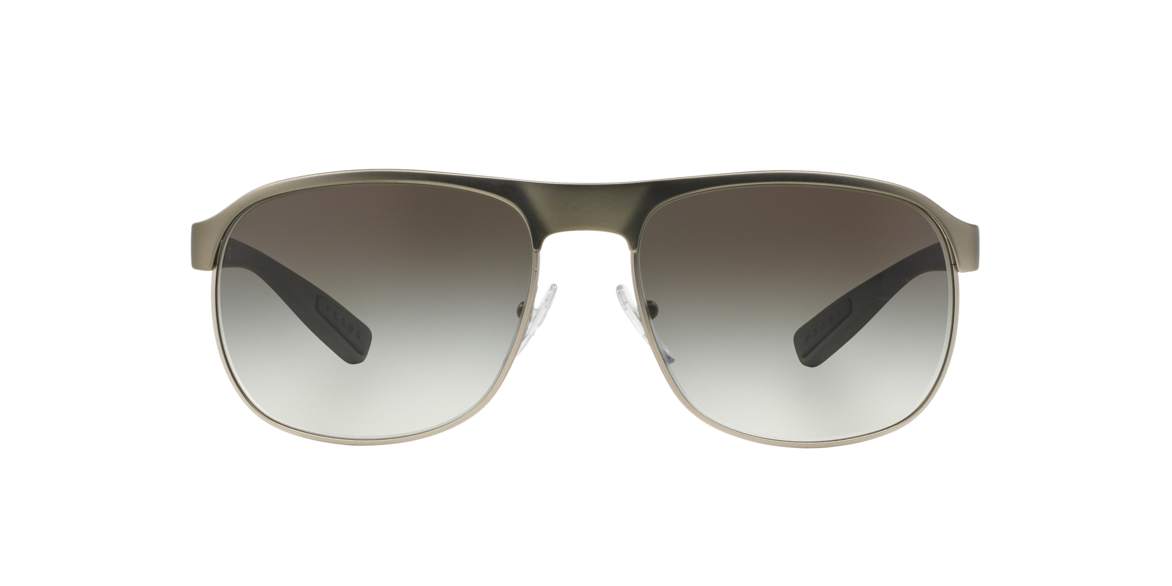 Prada Linea Rossa PS 51QS Gunmetal Rubber/Steel Rubber DG10A7 three-quarter view